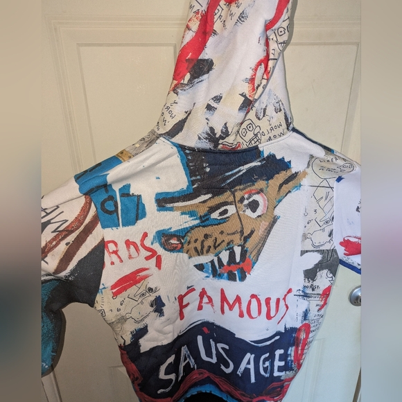 Jean Michel Basquiat Members Only Colorful Graphic Hoodie - Picture 8 of 8